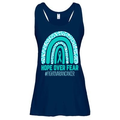 Fight Ovarian Cancer Awareness Teal Ribbon Products Ladies Essential Flowy Tank