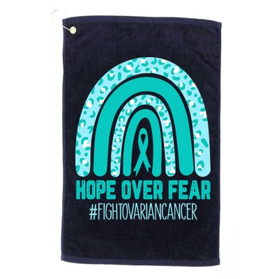 Fight Ovarian Cancer Awareness Teal Ribbon Products Golf Towel