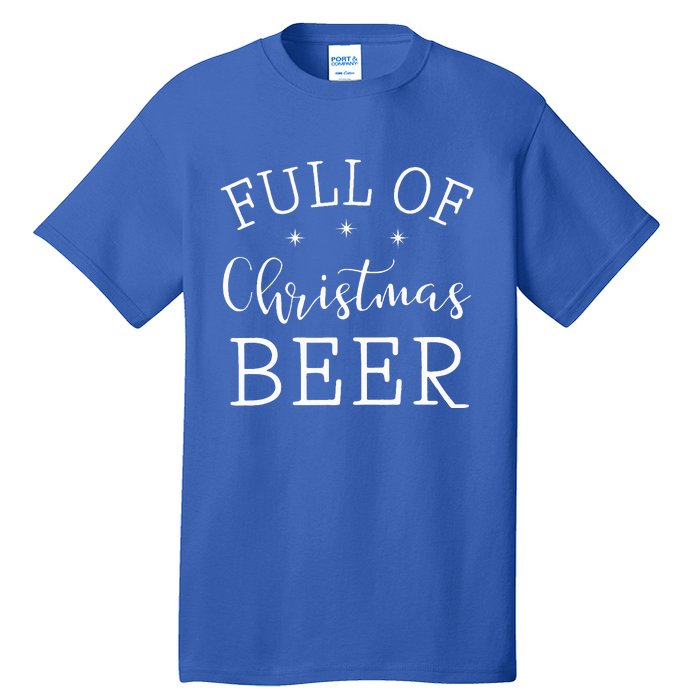 Full Of Christmas Beer And Christmas Cheer Couple Matching Tall T-Shirt