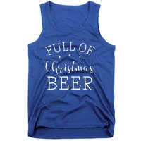 Full Of Christmas Beer And Christmas Cheer Couple Matching Tank Top