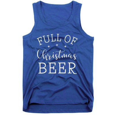 Full Of Christmas Beer And Christmas Cheer Couple Matching Tank Top