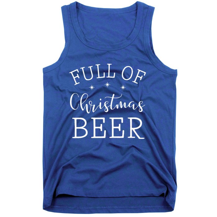 Full Of Christmas Beer And Christmas Cheer Couple Matching Tank Top