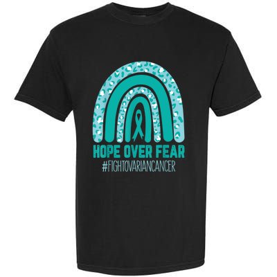 Fight Ovarian Cancer Awareness Teal Ribbon Products Garment-Dyed Heavyweight T-Shirt