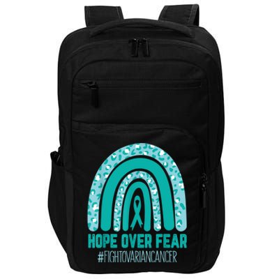 Fight Ovarian Cancer Awareness Teal Ribbon Products Impact Tech Backpack