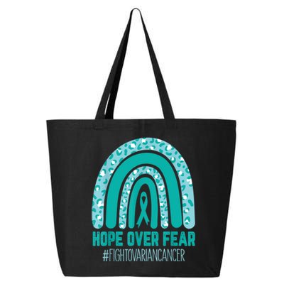 Fight Ovarian Cancer Awareness Teal Ribbon Products 25L Jumbo Tote