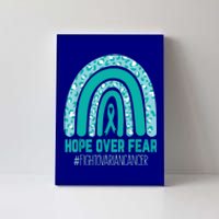 Fight Ovarian Cancer Awareness Teal Ribbon Products Canvas