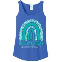 Fight Ovarian Cancer Awareness Teal Ribbon Products Ladies Essential Tank