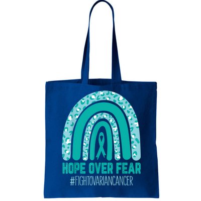 Fight Ovarian Cancer Awareness Teal Ribbon Products Tote Bag