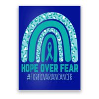 Fight Ovarian Cancer Awareness Teal Ribbon Products Poster