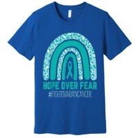 Fight Ovarian Cancer Awareness Teal Ribbon Products Premium T-Shirt