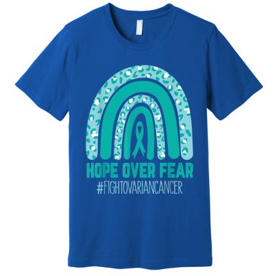 Fight Ovarian Cancer Awareness Teal Ribbon Products Premium T-Shirt