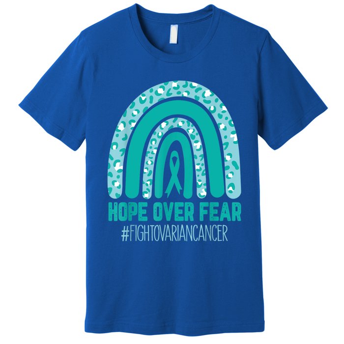 Fight Ovarian Cancer Awareness Teal Ribbon Products Premium T-Shirt