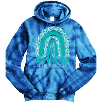 Fight Ovarian Cancer Awareness Teal Ribbon Products Tie Dye Hoodie