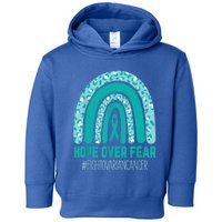 Fight Ovarian Cancer Awareness Teal Ribbon Products Toddler Hoodie