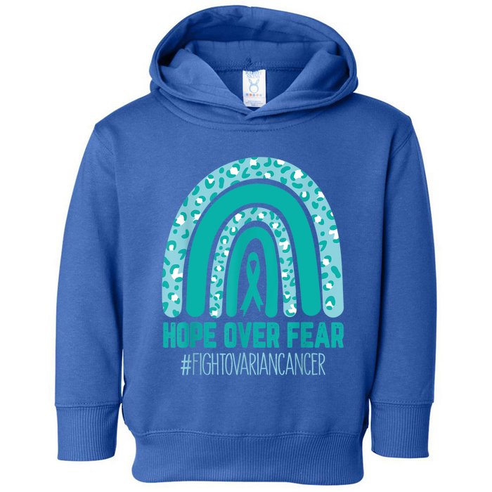 Fight Ovarian Cancer Awareness Teal Ribbon Products Toddler Hoodie