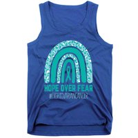 Fight Ovarian Cancer Awareness Teal Ribbon Products Tank Top