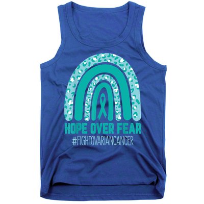 Fight Ovarian Cancer Awareness Teal Ribbon Products Tank Top