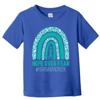 Fight Ovarian Cancer Awareness Teal Ribbon Products Toddler T-Shirt