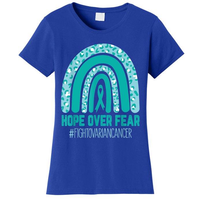 Fight Ovarian Cancer Awareness Teal Ribbon Products Women's T-Shirt