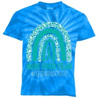 Fight Ovarian Cancer Awareness Teal Ribbon Products Kids Tie-Dye T-Shirt