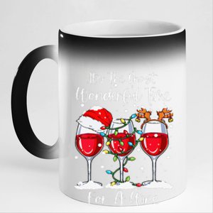 Full Of Christmas Spirit Red Wine Drinking Christmas Party 11oz Black Color Changing Mug