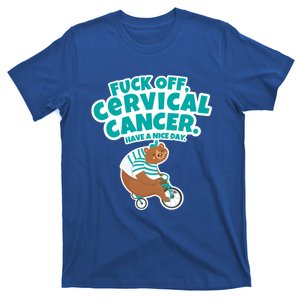 Fuck Off Cervical Cancer Bear Gift T-Shirt