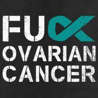 Fuck Ovarian Cancer Awareness Teal Ribbon Warrior Survivor Golf Towel