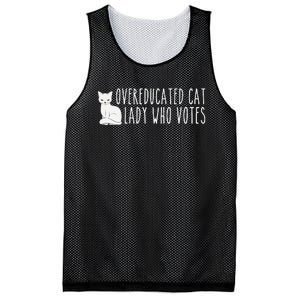 Funny Overeducated Cat Lady Who Votes For Kamala Harris 2024 Mesh Reversible Basketball Jersey Tank