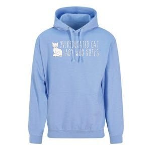 Funny Overeducated Cat Lady Who Votes For Kamala Harris 2024 Unisex Surf Hoodie