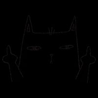 Flip Off Cat Middle Finger Cat Bucket Hat