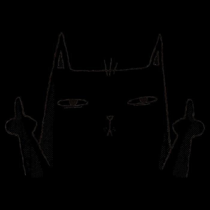 Flip Off Cat Middle Finger Cat Bucket Hat