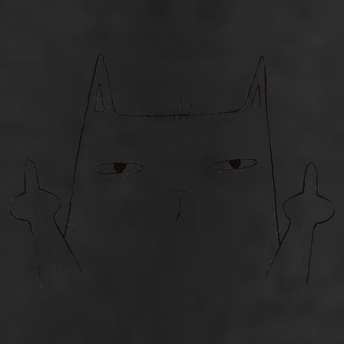Flip Off Cat Middle Finger Cat Golf Towel