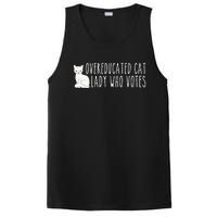 Funny Overeducated Cat Lady Who Votes For Kamala Harris 2024 PosiCharge Competitor Tank