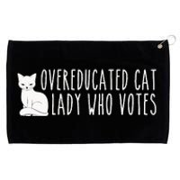 Funny Overeducated Cat Lady Who Votes For Kamala Harris 2024 Grommeted Golf Towel