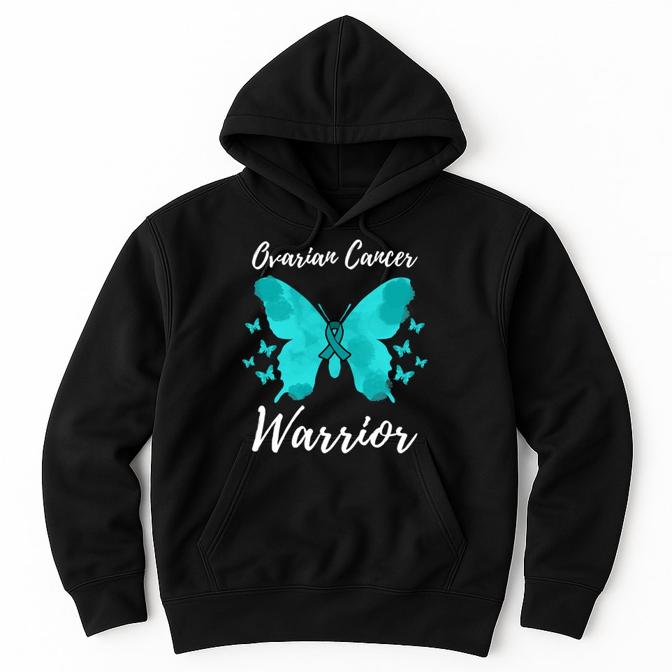 Funny Ovarian Cancer Warrior Ovarian Cancer Awareness Hoodie