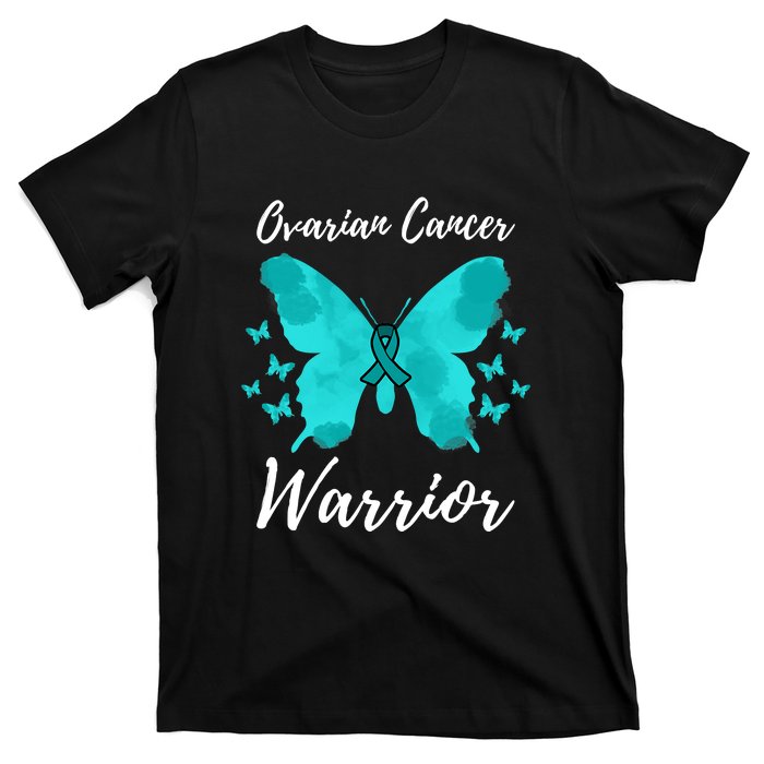 Funny Ovarian Cancer Warrior Ovarian Cancer Awareness T-Shirt