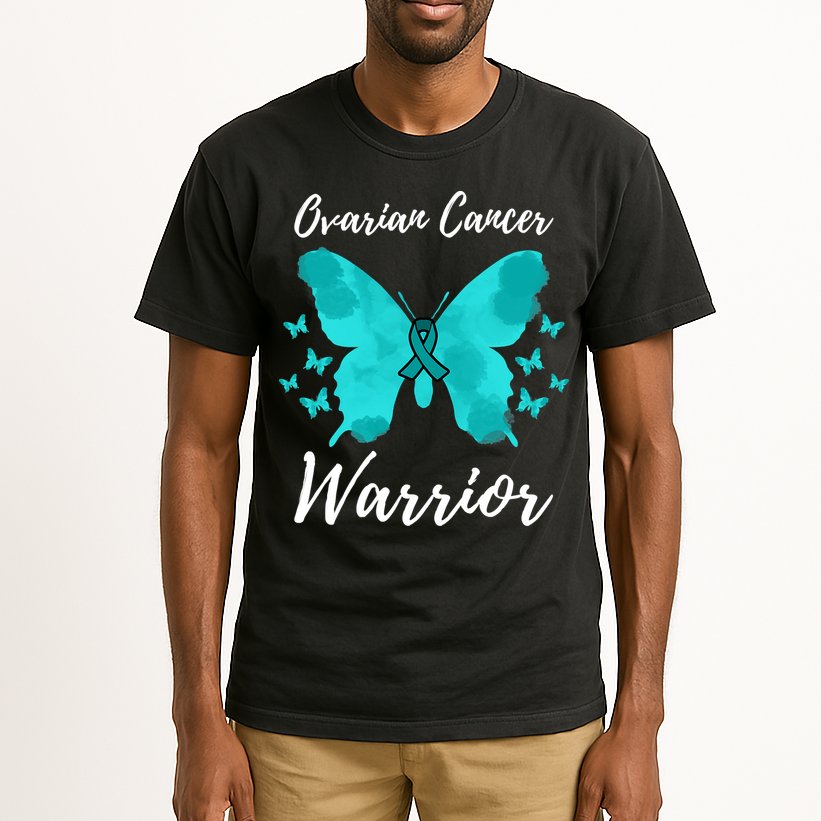 Funny Ovarian Cancer Warrior Ovarian Cancer Awareness Tall T-Shirt