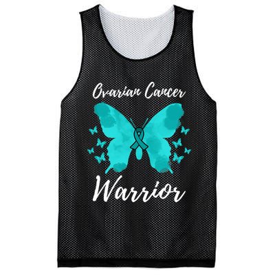 Funny Ovarian Cancer Warrior Ovarian Cancer Awareness Mesh Reversible Basketball Jersey Tank