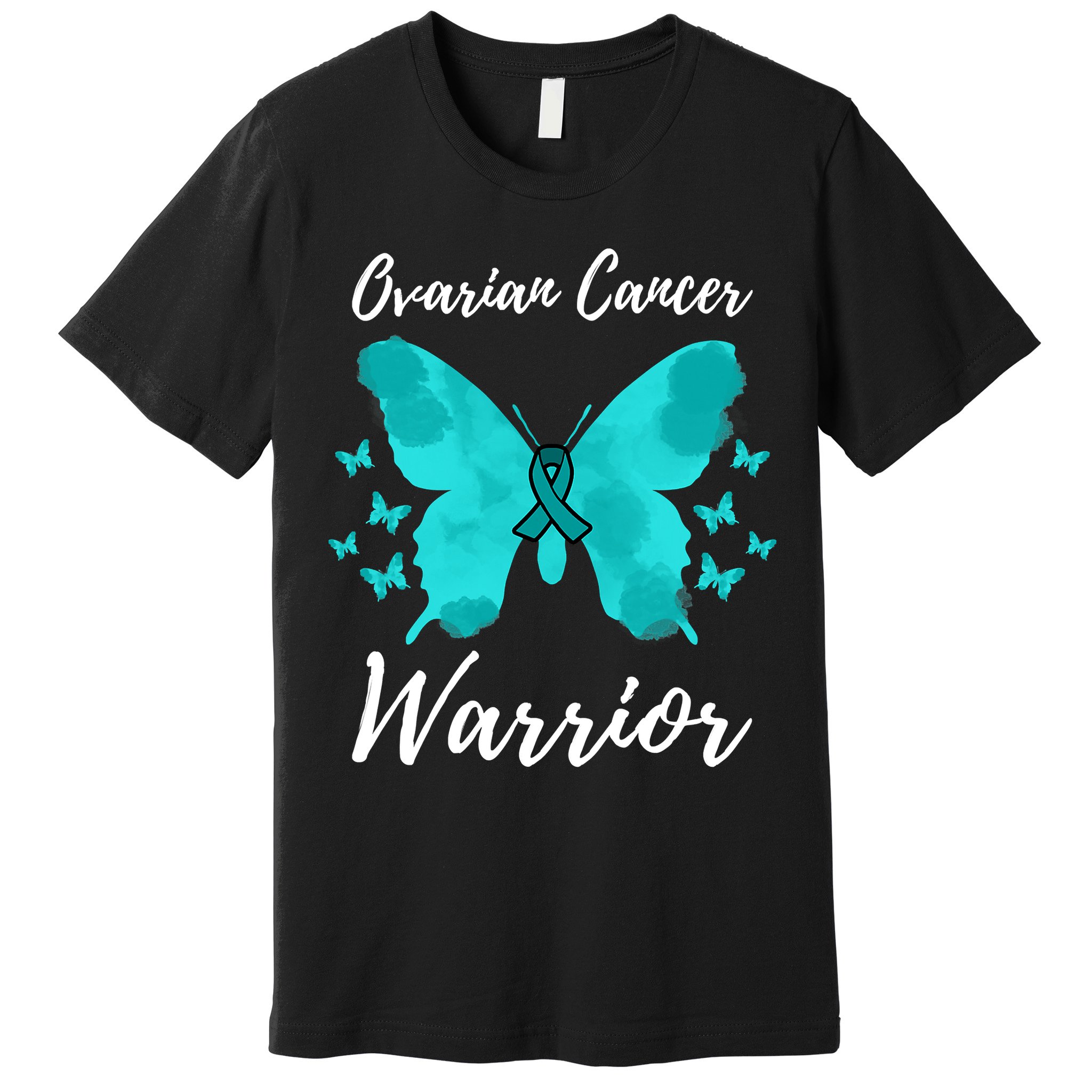 Funny Ovarian Cancer Warrior Ovarian Cancer Awareness Premium T-Shirt