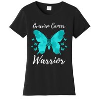 Funny Ovarian Cancer Warrior Ovarian Cancer Awareness Women's T-Shirt