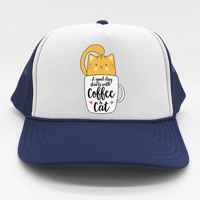 Funny Orange Cat Coffee Mug Cat Lover Trucker Hat