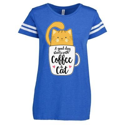 Funny Orange Cat Coffee Mug Cat Lover Enza Ladies Jersey Football T-Shirt