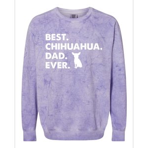 Father Of Chihuahuas Best Chihuahua Dad Ever Gift Colorblast Crewneck Sweatshirt