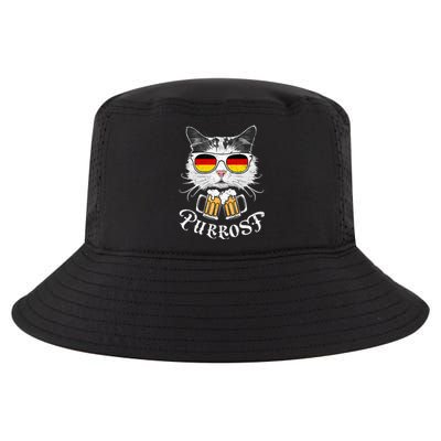 Funny Oktoberfest Cat Kitty Bavarian Drinking Beer Purrost Cool Comfort Performance Bucket Hat