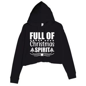 Full Of Christmas Spirit Crop Fleece Hoodie