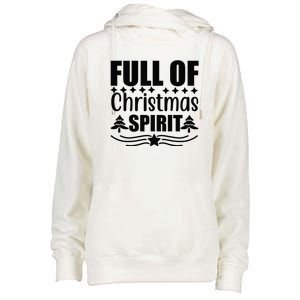 Full Of Christmas Spirit Womens Funnel Neck Pullover Hood