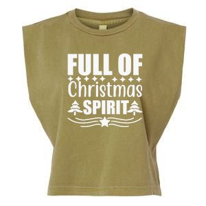 Full Of Christmas Spirit Garment-Dyed Women's Muscle Tee