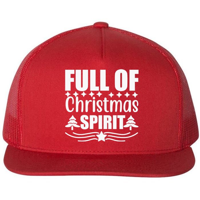 Full Of Christmas Spirit Flat Bill Trucker Hat