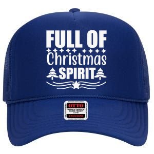 Full Of Christmas Spirit High Crown Mesh Back Trucker Hat