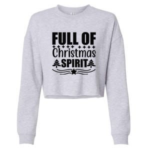 Full Of Christmas Spirit Cropped Pullover Crew